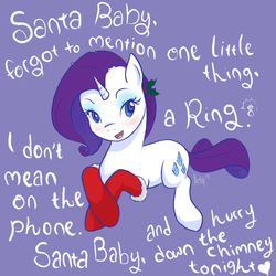 Size: 600x600 | Tagged: safe, rarity, pony, g4, clothes, holly, socks, solo