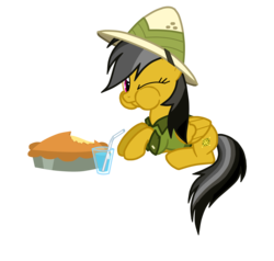 Size: 1472x1400 | Tagged: safe, artist:drumblastingquilava, daring do, pony, g4, female, pie, puffy cheeks, simple background, solo, transparent background, vector