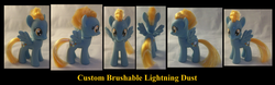 Size: 3232x1004 | Tagged: safe, artist:gryphyn-bloodheart, lightning dust, pony, g4, brushable, customized toy, irl, photo, solo, toy