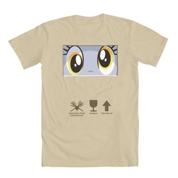 Size: 1000x1000 | Tagged: safe, gameloft, derpy hooves, pegasus, pony, g4, official, box, clothes, female, irl, mare, merchandise, photo, shirt, t-shirt, welovefine