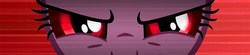 Size: 1024x226 | Tagged: safe, twilight sparkle, g4, close-up, corrupted, evil, evil twilight, persona, persona 4, persona eyes, vector