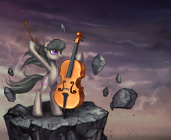 Size: 1900x1547 | Tagged: dead source, safe, artist:nyarmarr, octavia melody, earth pony, pony, g4, cello, female, mare, musical instrument, rock, solo