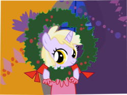 Size: 1024x768 | Tagged: safe, dinky hooves, g4, chuck jones, cindy lou who, how the grinch stole christmas, parody, the grinch, wreath