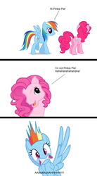 Size: 1766x3198 | Tagged: safe, pinkie pie, rainbow dash, g3, g4, comic, g4 to g3, generation leap, i'm not stu, in the dreamtime, parody, pinkie's silly face, rugrats