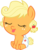 Size: 8104x10799 | Tagged: safe, artist:sillyfoal, applejack, earth pony, pony, apple family reunion, g4, absurd resolution, baby, baby pony, babyjack, diaper, eyes closed, female, filly, foal, simple background, sitting, solo, tongue out, transparent background, vector