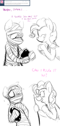 Size: 1280x2689 | Tagged: safe, artist:gordonfreeguy, pinkie pie, rough tumble, g4, ask, bandydash, tumblr