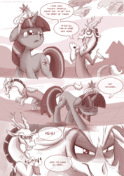 Size: 850x1202 | Tagged: safe, artist:stepandy, discord, twilight sparkle, comic:mark of chaos, g4, comic