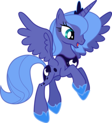 Size: 5183x5716 | Tagged: safe, artist:sunran80, princess luna, alicorn, pony, g4, absurd resolution, crown, female, happy, hoof shoes, jewelry, mare, open mouth, peytral, regalia, s1 luna, simple background, smiling, solo, transparent background, vector