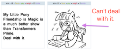 Size: 711x291 | Tagged: safe, twilight sparkle, g4, can't deal with it, exploitable meme, juxtaposition, juxtaposition win