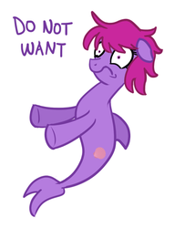 Size: 369x481 | Tagged: safe, artist:starlight-gaze, oc, oc only, hippocampus, merpony, do not want, reaction image