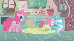 Size: 1280x720 | Tagged: safe, artist:capnpea, edit, edited screencap, screencap, apple bloom, pinkie pie, g4, cthulhu, fimbriae