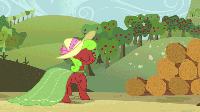 granny smith mlp shaking her butt