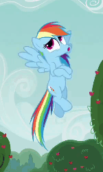 Size: 300x500 | Tagged: safe, screencap, rainbow dash, apple family reunion, g4, animated, female, whistling