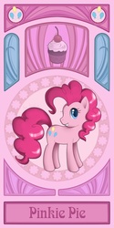 Size: 500x1000 | Tagged: safe, artist:roslik, pinkie pie, earth pony, pony, g4, banner, cloud, female, modern art, nouveau, solo