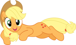 Size: 9989x5916 | Tagged: safe, artist:racefox, applejack, earth pony, pony, apple family reunion, g4, absurd resolution, female, looking at you, on side, simple background, solo, transparent background, vector