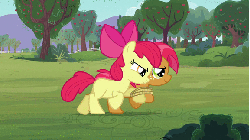 Size: 576x324 | Tagged: safe, screencap, apple bloom, babs seed, apple family reunion, g4, animated, female, out of shape, seven-legged race