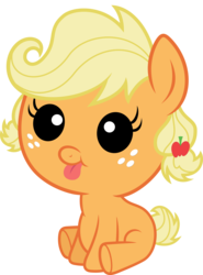 Size: 7000x9478 | Tagged: safe, artist:infinitoa, applejack, earth pony, pony, apple family reunion, g4, absurd resolution, baby, baby pony, babyjack, cute, female, filly, foal, jackabetes, simple background, sitting, solo, transparent background, vector