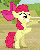 Size: 612x765 | Tagged: safe, screencap, apple bloom, sweet tooth, earth pony, pony, apple family reunion, g4, adorabloom, animated, apple family member, bipedal, cute, dancing, female, filly, happy