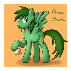 Size: 2000x2000 | Tagged: safe, oc, oc only, pegasus, pony, grass marks