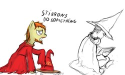 Size: 1000x600 | Tagged: safe, artist:cheshiresdesires, discworld, ponder stibbons, ponified, rincewind