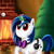 Size: 800x800 | Tagged: safe, artist:cheshiresdesires, dj pon-3, vinyl scratch, g4, christmas, fireplace, headphones, hearth's warming eve, mistletoe, plotphones, snow globe, tree