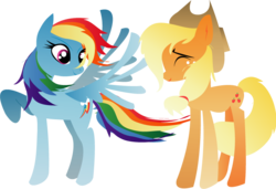 Size: 716x489 | Tagged: safe, artist:lottapotatosalad, applejack, rainbow dash, g4