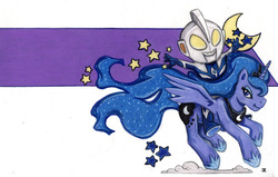 Size: 847x538 | Tagged: safe, princess luna, g4, ultraman, ultraman cosmos