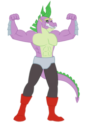 Size: 1400x2000 | Tagged: safe, artist:animartdream, spike, anthro, g4, beefspike, kinnikuman, male, older, older spike, parody, simple background, solo, transparent background