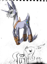 Size: 900x1213 | Tagged: safe, fluttershy, g4, bunnymund, dreamworks, ponified, rise of the guardians