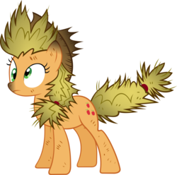 Size: 9972x9911 | Tagged: safe, artist:racefox, applejack, earth pony, pony, apple family reunion, g4, absurd resolution, female, simple background, solo, transparent background, vector, zapped