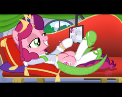 Size: 1280x1024 | Tagged: safe, artist:facelessjr, oc, oc:marker pony, g4, letterboxing, ponified, queen