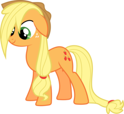 Size: 8666x8000 | Tagged: safe, artist:hourglass-vectors, applejack, earth pony, pony, apple family reunion, g4, absurd resolution, female, simple background, solo, transparent background, vector, wet mane, wet mane applejack