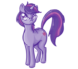 Size: 1103x974 | Tagged: safe, artist:basserist, twilight sparkle, pony, g4, female, glasses, solo