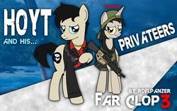 Size: 3999x2500 | Tagged: safe, artist:roflpanzer, oc, burstfire, cigarette, far cry, far cry 3, gun, hoyt volker, ponified