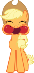 Size: 4284x9101 | Tagged: safe, artist:discorded, applejack, earth pony, pony, apple family reunion, g4, absurd resolution, apple, female, gentlemen, simple background, solo, transparent background, vector