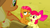 Size: 1920x1080 | Tagged: safe, screencap, apple bloom, applejack, babs seed, earth pony, pony, apple family reunion, g4, bow, caught, female, filly, hair bow, hat, looking down, mare