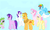 Size: 781x461 | Tagged: safe, artist:sancinglique, applejack, fluttershy, pinkie pie, rainbow dash, rarity, spike, twilight sparkle, g4, applejack (male), barb, bubble berry, butterscotch, dusk shine, elusive, male, male six, mane seven, mane six, rainbow blitz, rule 63, the failure song