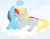 Size: 500x394 | Tagged: safe, artist:jadeyarts, derpy hooves, rainbow dash, pegasus, pony, g4, female, lesbian, mare, ship:derpydash, shipping