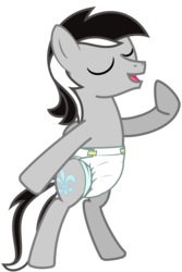 Size: 1671x2500 | Tagged: safe, artist:cupcakescankill, oc, oc only, pony, diaper, non-baby in diaper, simple background, solo, transparent background, vector