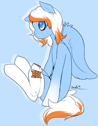 Size: 920x1180 | Tagged: safe, artist:snofu, oc, oc only, oc:cozy cotton, pony, clothes, pose, socks, solo, sweet, wings