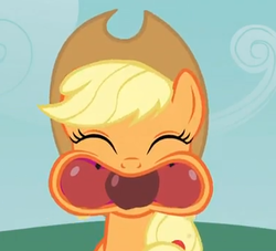 Size: 384x348 | Tagged: safe, screencap, applejack, apple family reunion, g4, gentlemen, out of context, wat