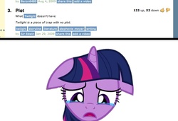 Size: 703x480 | Tagged: safe, twilight sparkle, pony, g4, bust, butts, crying, female, mare, solo, twilight (series), urban dictionary