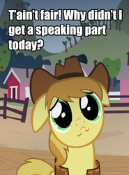 Size: 500x676 | Tagged: safe, braeburn, apple family reunion, g4, my little pony: friendship is magic, meme, puppy dog eyes, sad, sweet apple acres