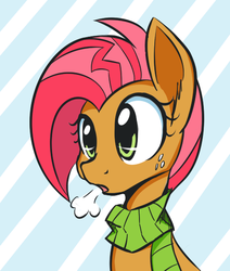 Size: 490x577 | Tagged: safe, artist:helhoof, babs seed, g4, clothes, female, filly, scarf, solo