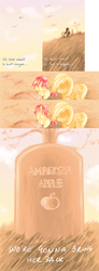 Size: 700x1901 | Tagged: safe, artist:kaoriogata, apple bloom, applejack, g4, fullmetal alchemist, fullmetal applejack, implied pear butter, parody