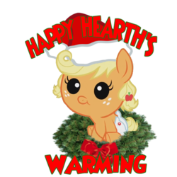 Size: 900x900 | Tagged: safe, applejack, earth pony, pony, g4, baby, baby pony, babyjack, christmas wreath, diaper, filly, foal, freckles, hat, holiday, simple background, transparent background, wreath