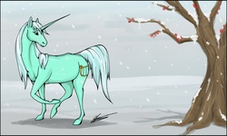 Size: 4500x2700 | Tagged: safe, artist:qwertydragon00, lyra heartstrings, g4, snow, snowfall