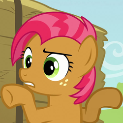 Size: 1080x1080 | Tagged: safe, babs seed, apple family reunion, g4, my little pony: friendship is magic, shrug