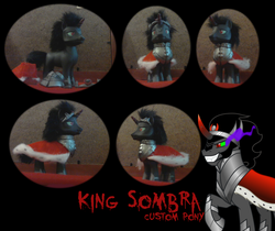 Size: 1013x851 | Tagged: dead source, safe, artist:themiles, king sombra, g4, craft, customized toy, irl, photo, toy