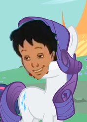 Size: 298x419 | Tagged: safe, rarity, g4, 1000 years in photoshop, carlos ramón, face edit, magic school bus